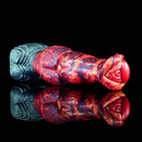 Dildo Caesar silicone effetto lava rosso nero texture venature
