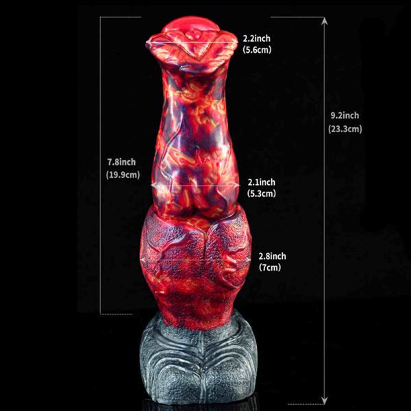 Dildo Caesar silicone effetto lava con grafiche dimensioni complete