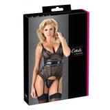 Scatola confezione nera Cottelli Lingerie set suspender taglia M