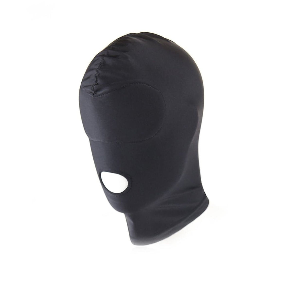 Hood with Built-in Padded Bandage - Only Mouth Uncovered, Black 