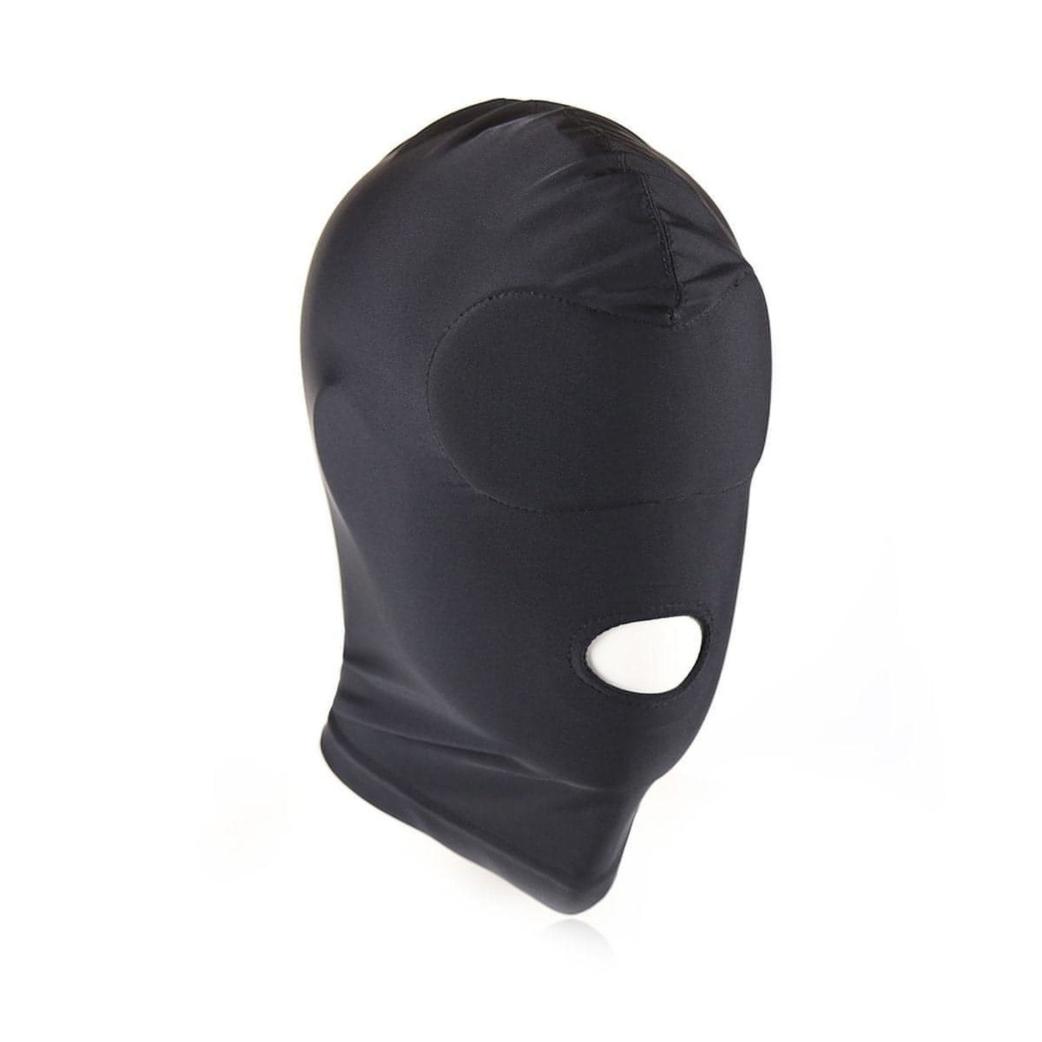 Hood with Built-in Padded Bandage - Only Mouth Uncovered, Black 