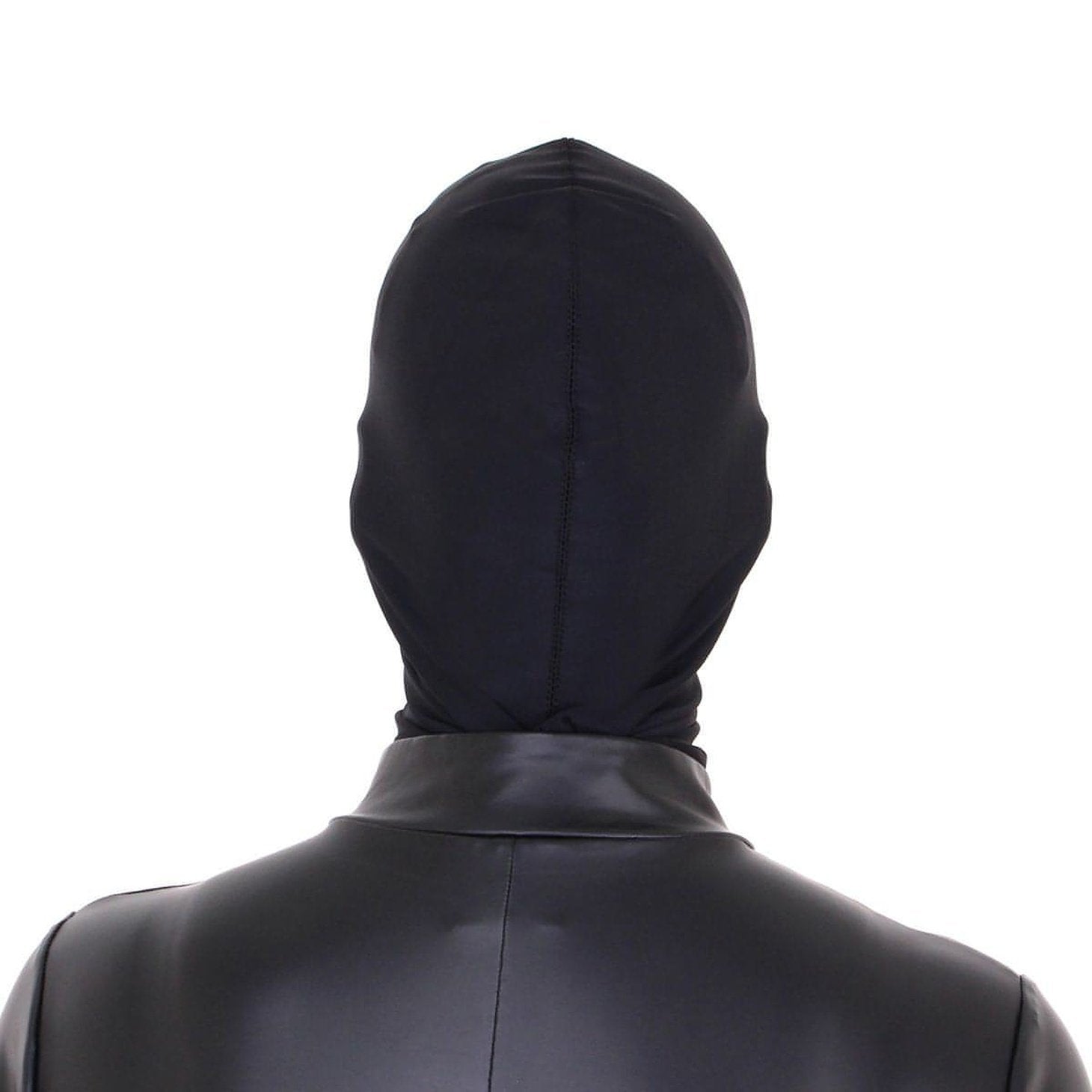 Hood with Built-in Padded Bandage - Only Mouth Uncovered, Black 