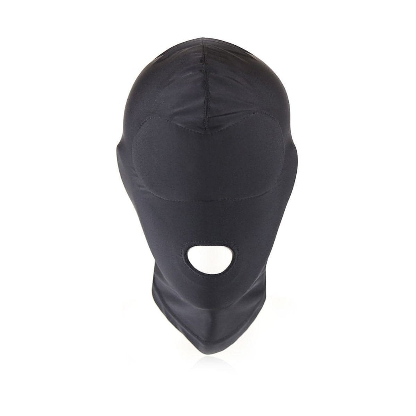 Hood with Built-in Padded Bandage - Only Mouth Uncovered, Black 