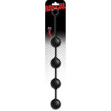 Gioco anale Catena nera 4 sfere silicone soft touch con packaging