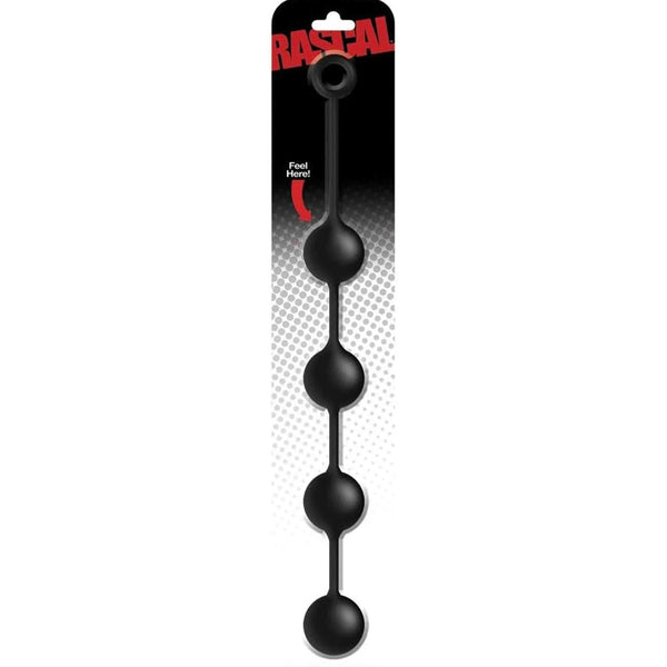 Gioco anale Catena nera 4 sfere silicone soft touch con packaging
