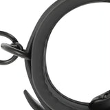 Cavigliere con doppia imbottitura e catena in acciaio nero coordinato