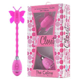 Vibratore clitorideo Butterfly Wand Closet in scatola con finestre trasparenti