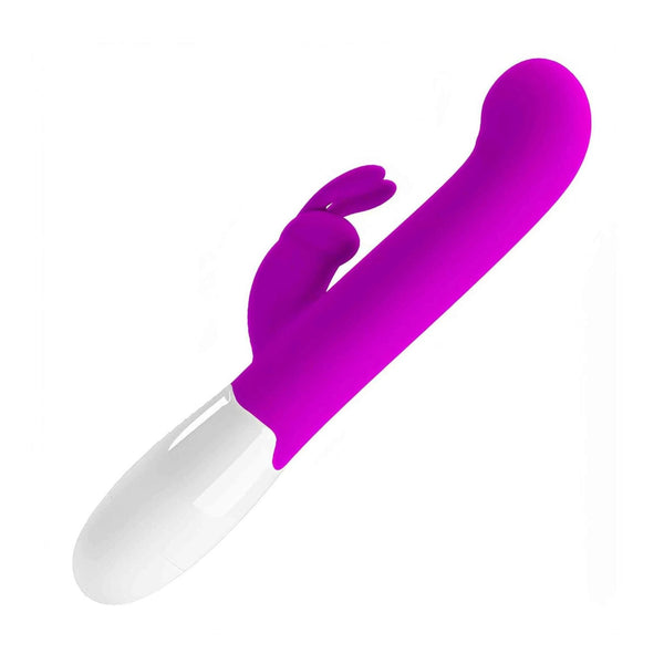 Vibratore rabbit viola in silicone morbido con finitura opaca