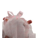 Cerchietto e velo Bianco/Rosa con 2 pisellini