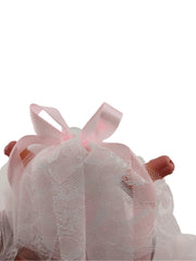 Cerchietto e velo Bianco/Rosa con 2 pisellini
