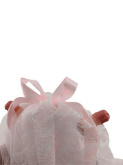 Cerchietto e velo Bianco/Rosa con 2 pisellini