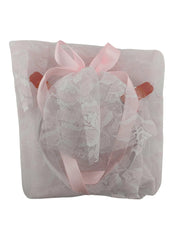 Cerchietto e velo Bianco/Rosa con 2 pisellini
