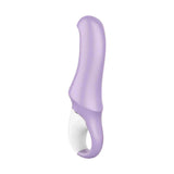 Vibratore Satisfyer Charming Smile lilla vista laterale curva ergonomica