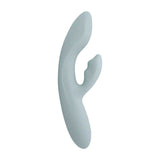 Vibratore rabbit Chika grigio turchese forma ergonomica verticale