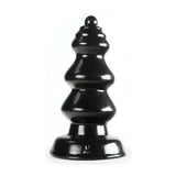 Plug anale nero Chikubi Nero morbido con design a albero di Natale