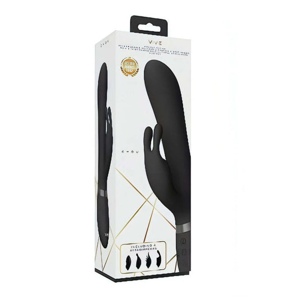 Chou Vibratore Rabbit con 4 testine intercambiabili