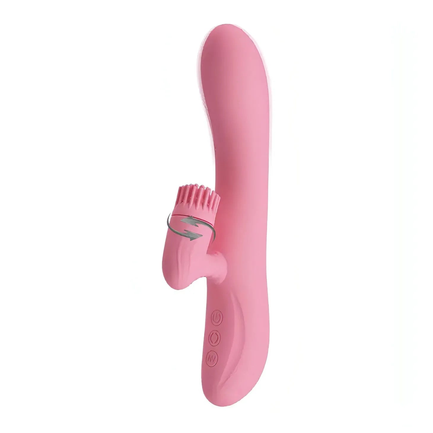 Chris Vibratore Rabbit con stimolatore clitorideo a rotazione - Silicone, Anallergico, Ricaricabile, 7 modalità di vibrazione