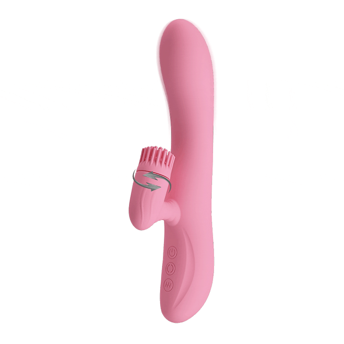 Chris Vibratore Rabbit con stimolatore clitorideo a rotazione - Silicone, Anallergico, Ricaricabile, 7 modalità di vibrazione