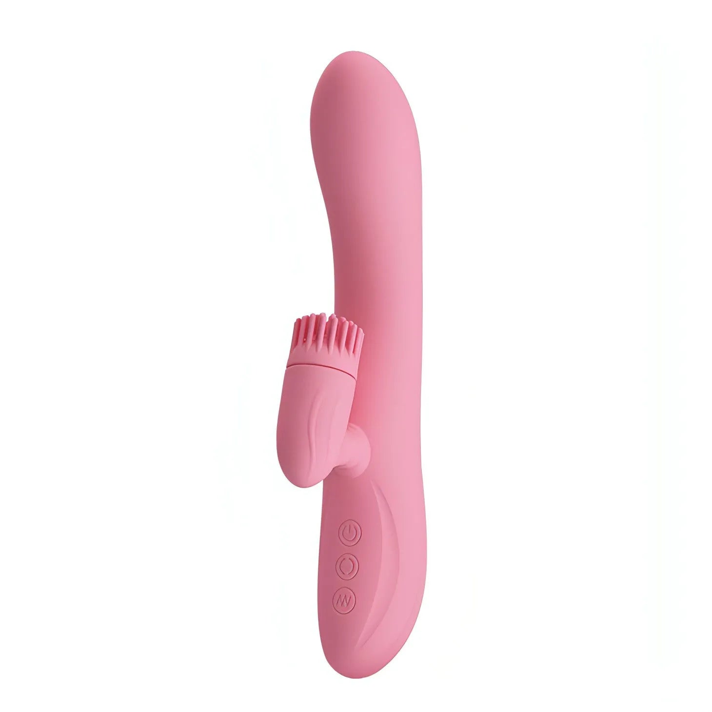 Chris Vibratore Rabbit con stimolatore clitorideo a rotazione - Silicone, Anallergico, Ricaricabile, 7 modalità di vibrazione