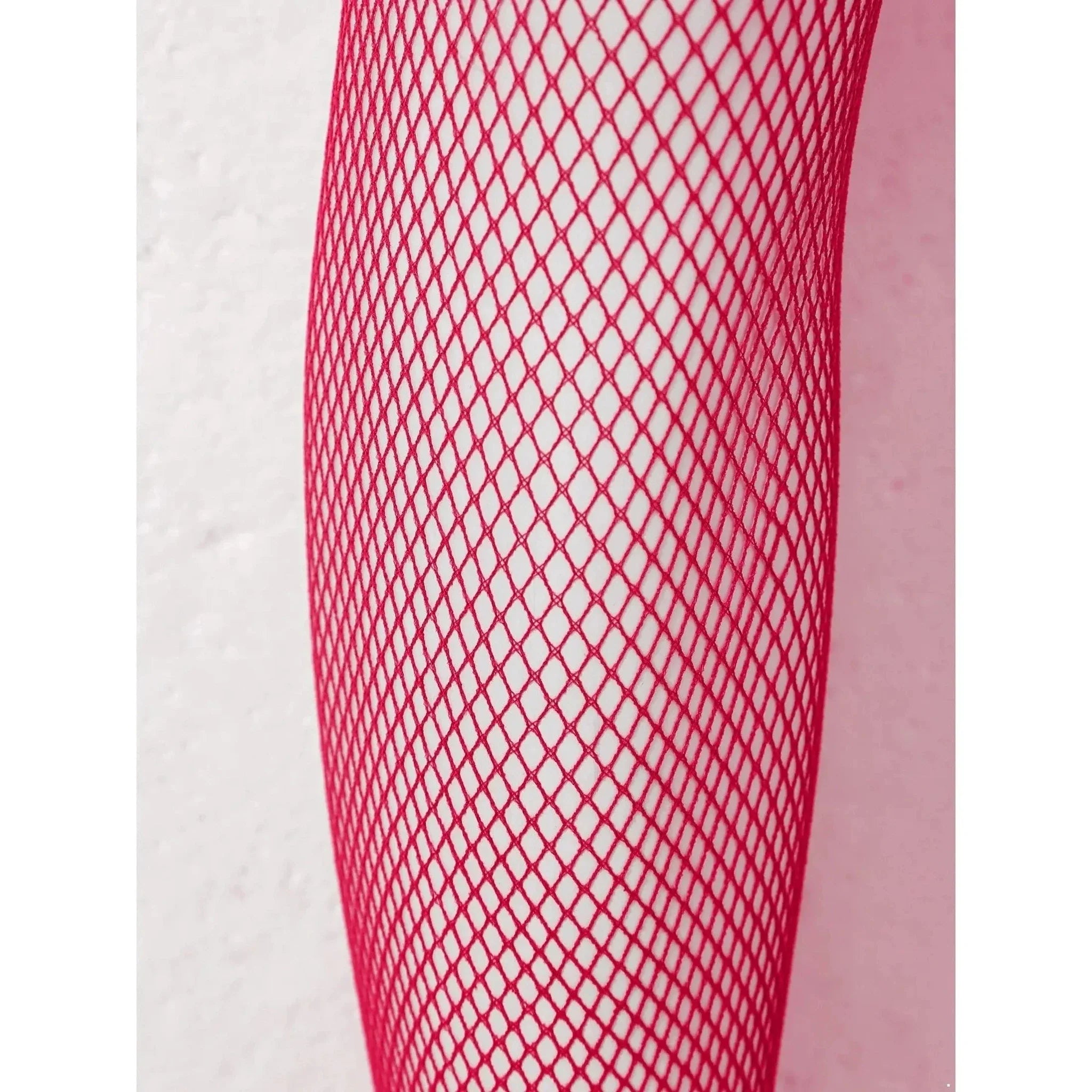 Collant a rete rosso con apertura inguinale