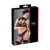 Confezione Cottelli Lingerie completo intimo pizzo nero balconcino