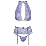 Completino Sexy 3 Pezzi Lavanda