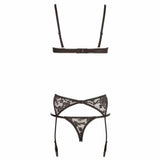Completino Sexy - Reggiseno a balconcino, reggicalze e perizoma