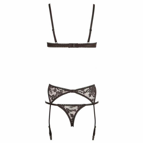 Completino Sexy - Reggiseno a balconcino, reggicalze e perizoma