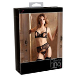 Scatola confezione set intimo Abierta Fina nero pizzo by Claudio Collection