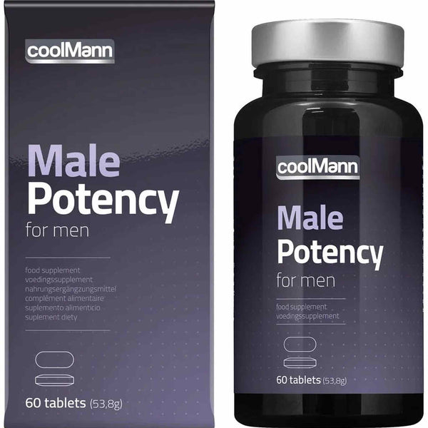 CoolMann Potency Tabs 60 capsule integratore naturale per potenza maschile confezione grigio viola