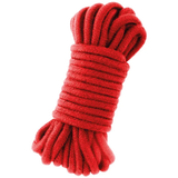 Corda bondage rossa in cotone 100% avvolta, 5 metri