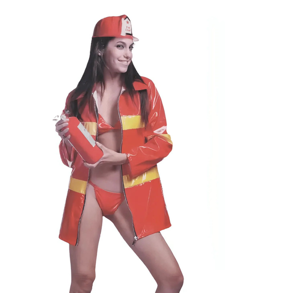 Costume da pompiera sexy 3 pezzi