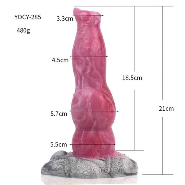 Dildo cane rosa dimensioni tecniche 21 cm codice YOCY-285