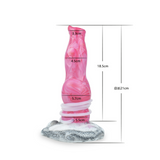Dildo Curly Coated Retriever in silicone 21 cm con anello centrale