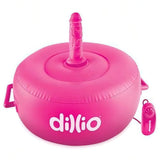 Cuscino gonfiabile rosa con fallo realistico e vibrazione multispeed