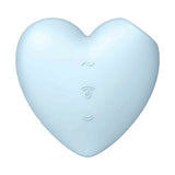 Pannello controllo Satisfyer Cutie Heart blu con icone onde e accensione