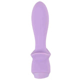Vibratore Cuties Mini lilla in silicone opaco con testa arrotondata e base ondulata