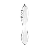 Dildo in vetro Satisfyer Dazzling Crystal 1 profilo ondulato con superficie testurizzata