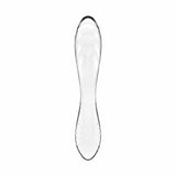 Dildo in vetro trasparente Satisfyer Dazzling Crystal 1 con base testurizzata