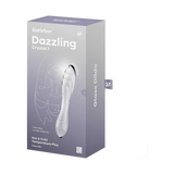 Confezione scatola grigia perla Satisfyer Dazzling Crystal 1 Glass Dildo doppio lato
