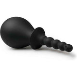 Deluxe Douche - Doccetta intima con palline anali in silicone - Nero