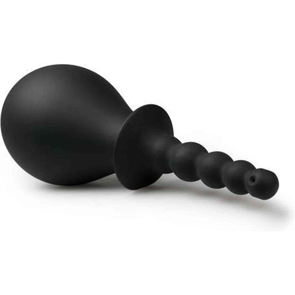 Deluxe Douche - Doccetta intima con palline anali in silicone - Nero
