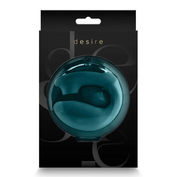 Confezione nera vibratore rabbit Desire Euphoria colore turchese vista frontale