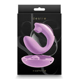 Vibratore rabbit Desire Euphoria lavanda con packaging nero e finestra trasparente