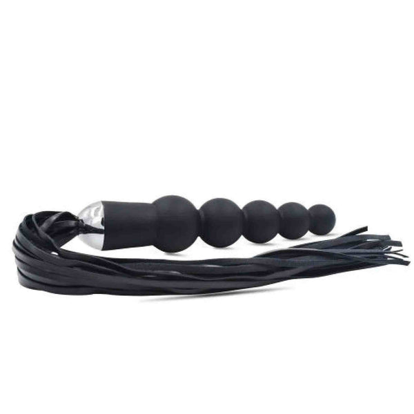 Dildo anal Globo Nero Dark Side orizzontale che evidenzia lunghezza e disposizione sfere