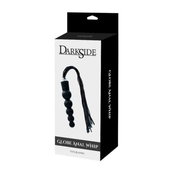 Scatola imballaggio Dildo Anale Globe Anal Whip Dark Side con logo e dettagli prodotto