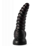 Dildo Nero a rilievi anulari 27.6 cm