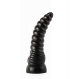 Dildo Nero a rilievi anulari 27.6 cm