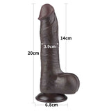 Dildo Scappellabile Nero 8″