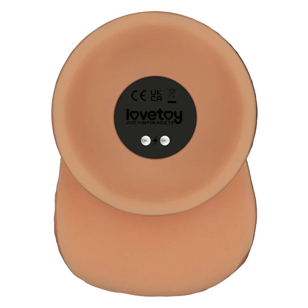 Dildo vibrante realistico carnoso con ventrosa e logo Lovetoy sulla base